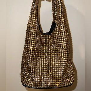 Gold crystal bag